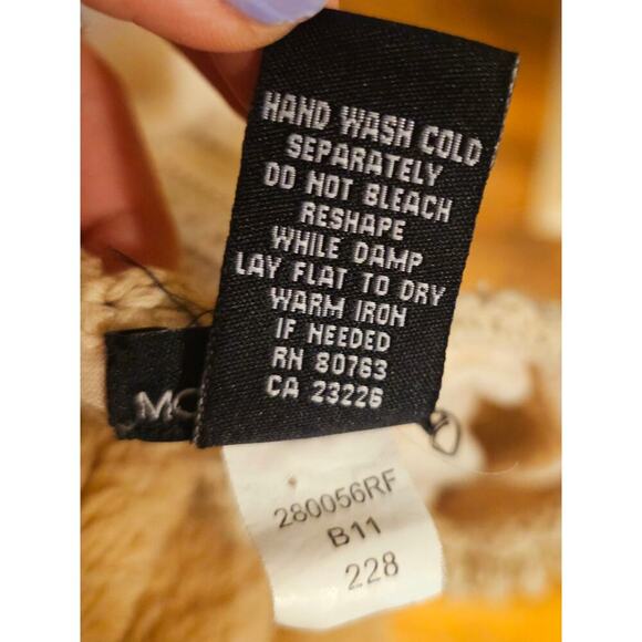 MODA International Sm‎ Y2K Oatmeal Crochet Allover Maxi Dress. Rare find. Hippie - Picture 5 of 15